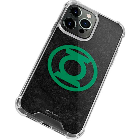 DC Comics Green Lantern Logo Black Background iPhone 14 Pro Clear Case